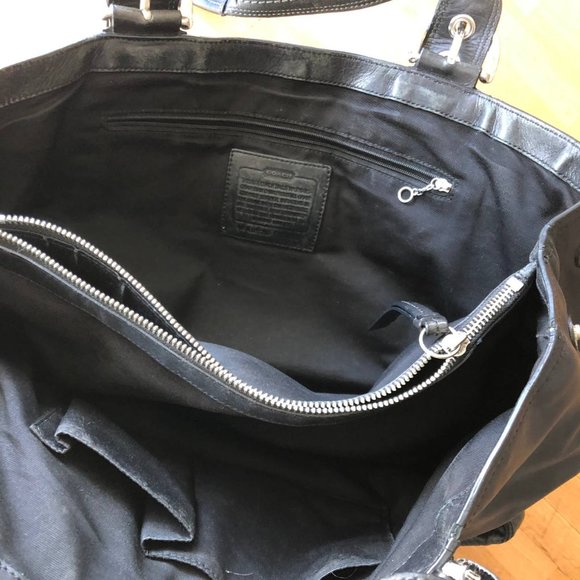 Coach soho Black Leather Buckle Satchel Tote Shoulder Bag Hand Purse 13110 - Picture 10 of 15